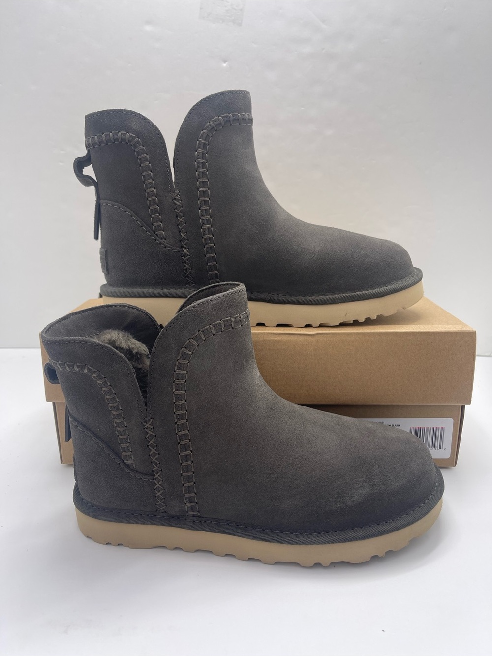 UGG Women’s Classic Mini Elaria Boots W1178831 MLSS Suede Sheepskin Booties